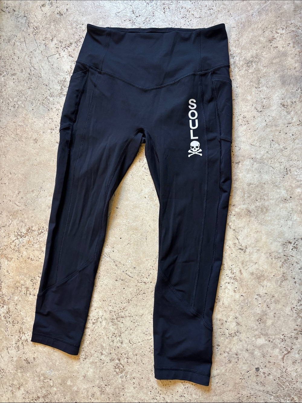 lululemon athletica Black High-Rise Jeggings with Side Logo